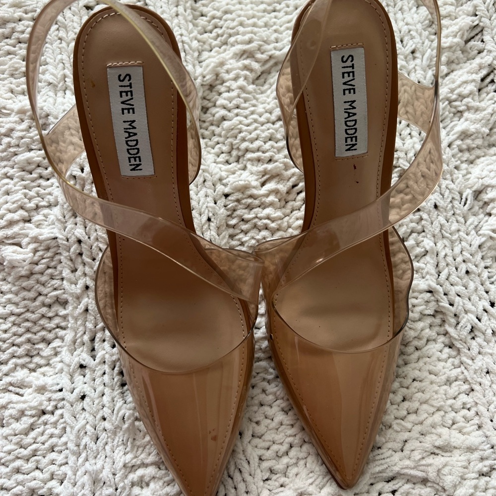 Steve Madden Nude Strappy Heels